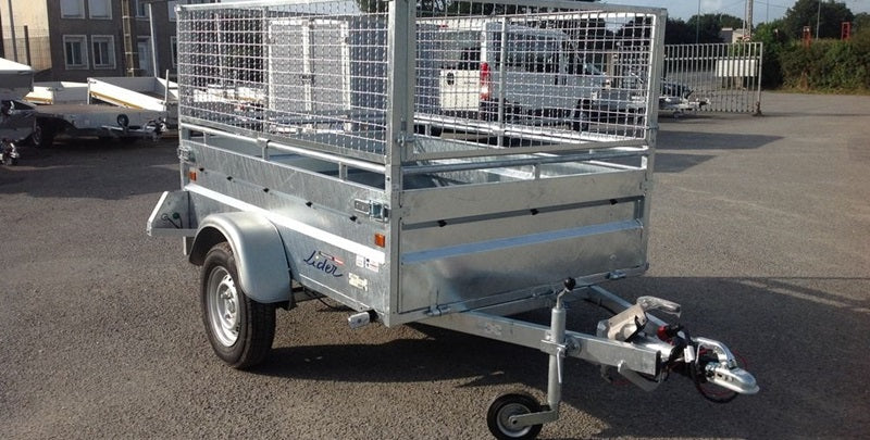 Remorque Lider robuste avec 4 freins – PTAC 750 kg – 200 x 134 cm – 1 essieu