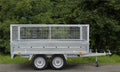 Remorque basculante à double essieu Leader 39560, dimensions utiles : 253 x 147 x 30 cm