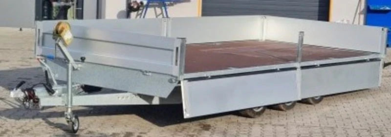 Plateforme latérale pliante Boss 600 x 200 cm 3500 KG + rampes + béquilles