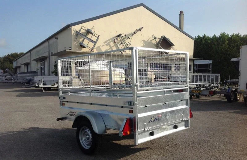 Remorque Lider robuste avec 4 freins – PTAC 750 kg – 200 x 134 cm – 1 essieu