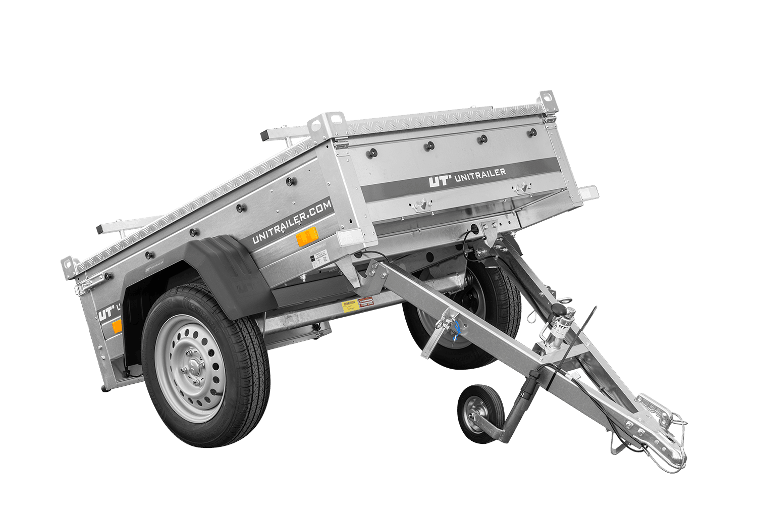 Remorque simple essieu 750 kg PTAC 150x106 Garden Trailer 150 KIPP avec capot aluminium
