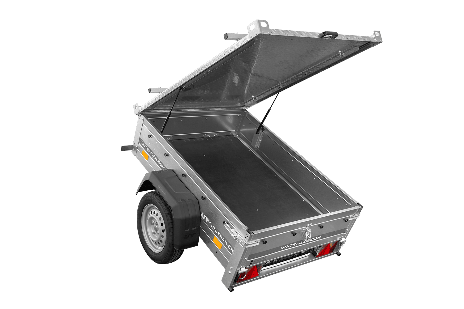 Remorque simple essieu 750 kg PTAC 150x106 Garden Trailer 150 KIPP avec capot aluminium