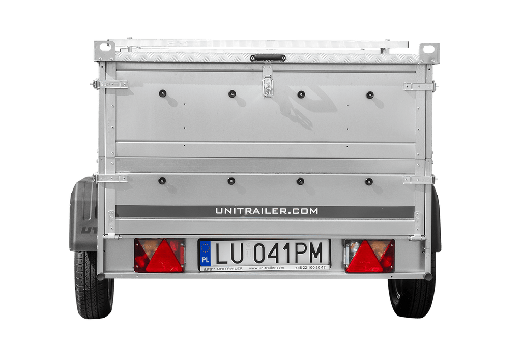 Remorque légère 200x125 UNITRAILER GARDEN 201 KIPP avec côtés BIS et couverture en aluminium