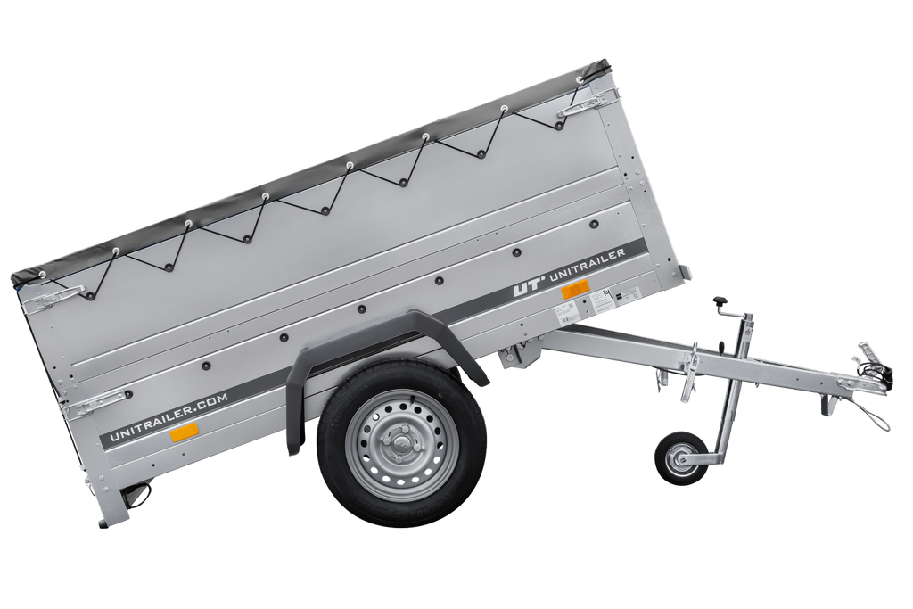 Remorque neuve 200x106 avec bâche plate, rehausses de ridelles et roue jockey - Garden Trailer 200 KIPP