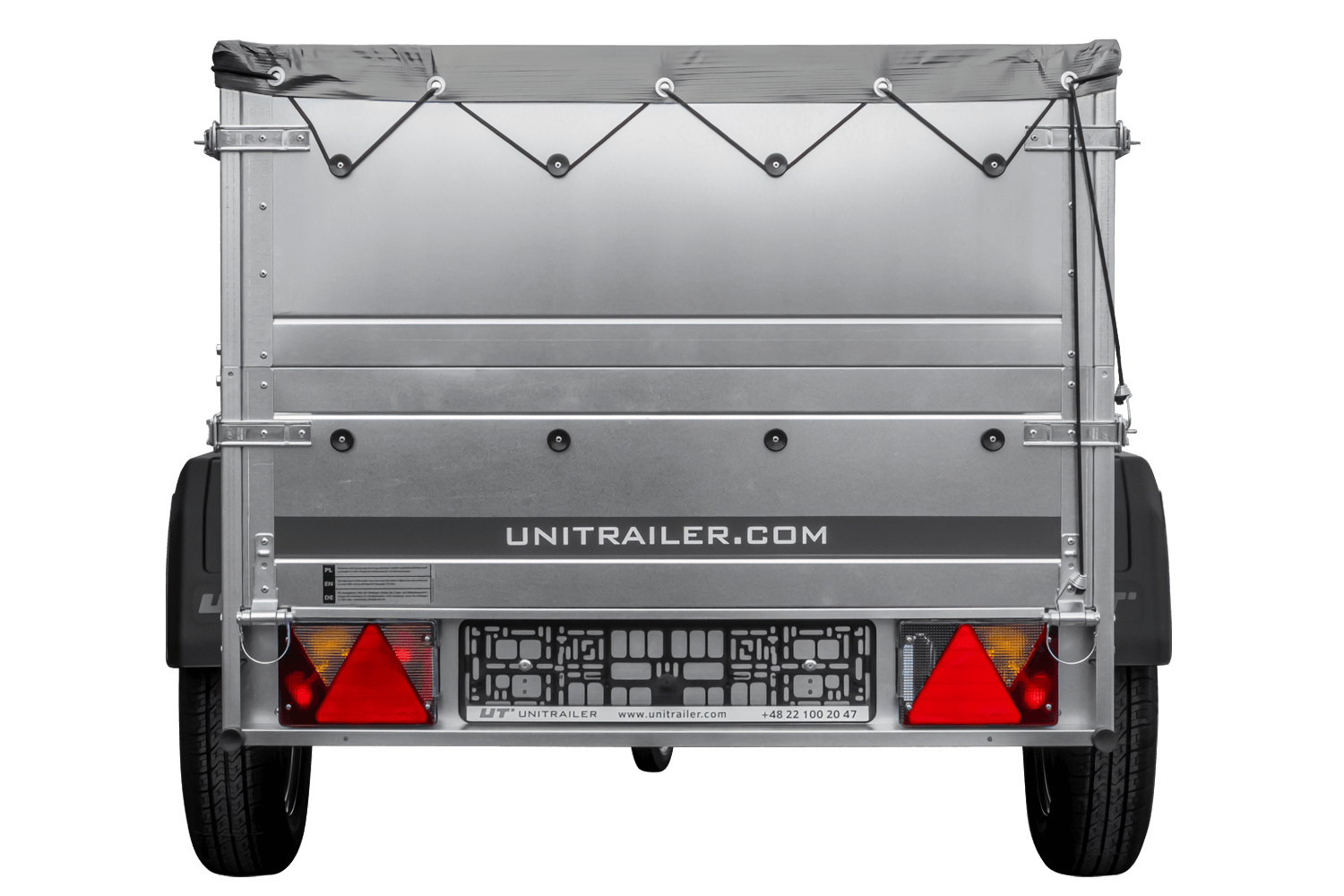 Remorque neuve 200x106 avec bâche plate, rehausses de ridelles et roue jockey - Garden Trailer 200 KIPP