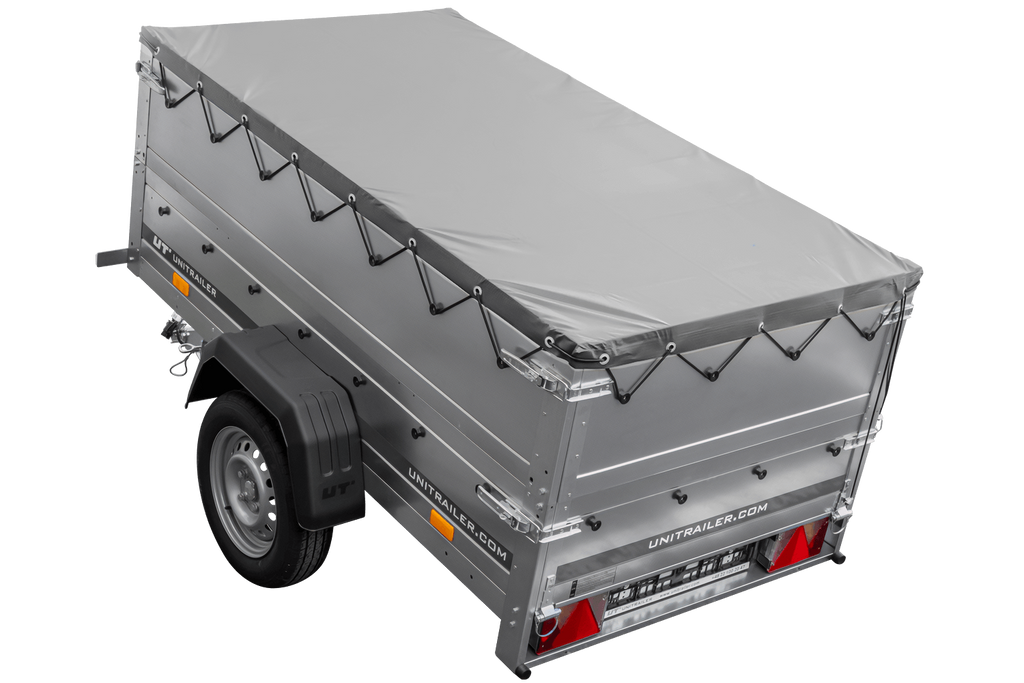 Remorque neuve 200x106 avec bâche plate, rehausses de ridelles et roue jockey - Garden Trailer 200 KIPP