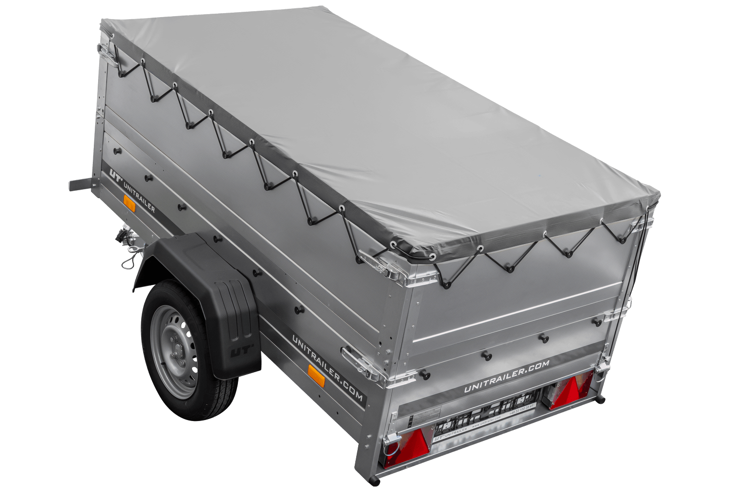 Remorque neuve 200x106 avec bâche plate, rehausses de ridelles et roue jockey - Garden Trailer 200 KIPP