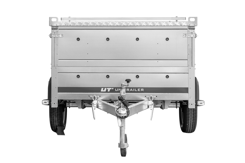Remorque un essieu 230x125 UNITRAILER GARDEN 230 KIPP avec côtés BIS et couverture en aluminium
