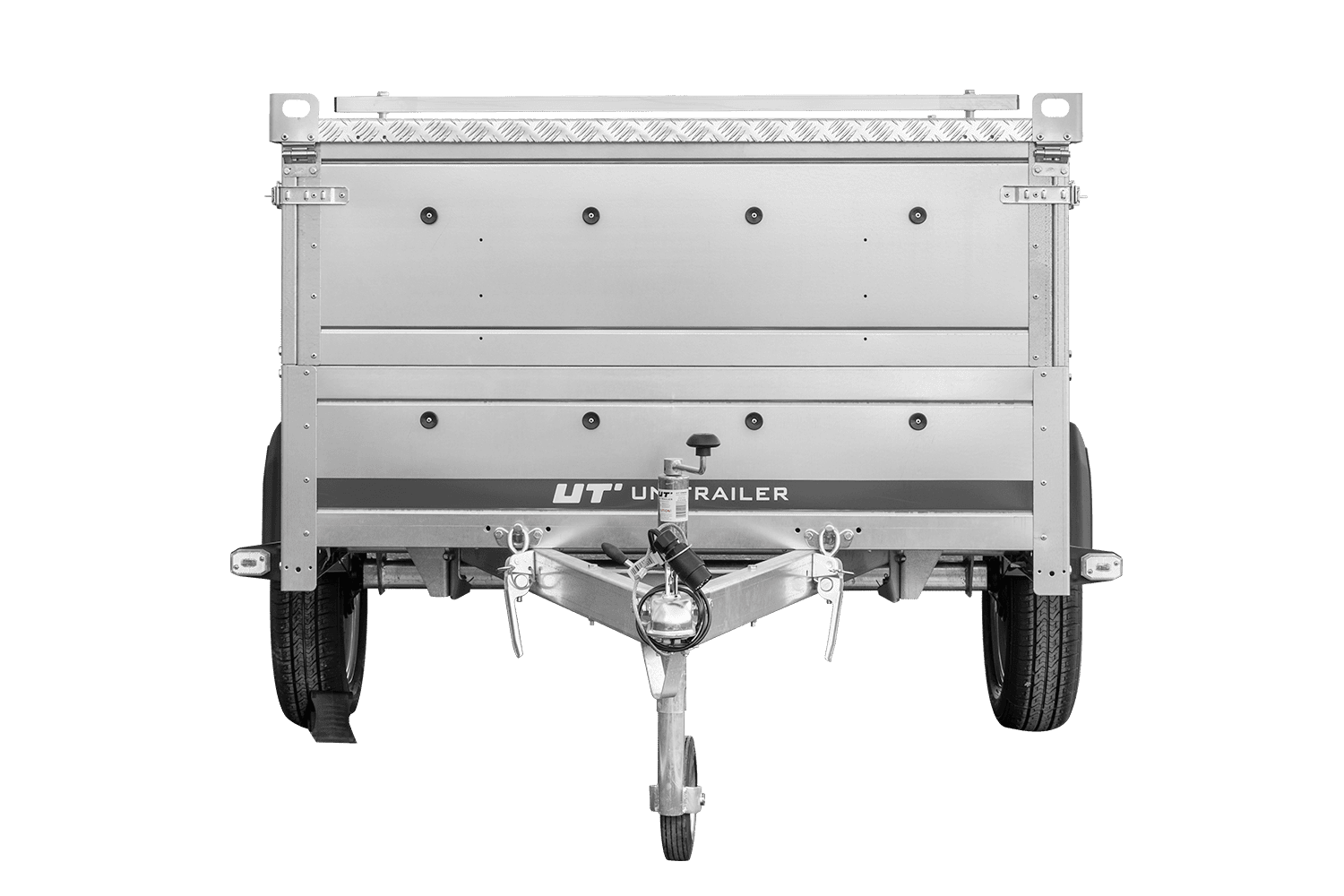 Remorque un essieu 230x125 UNITRAILER GARDEN 230 KIPP avec côtés BIS et couverture en aluminium