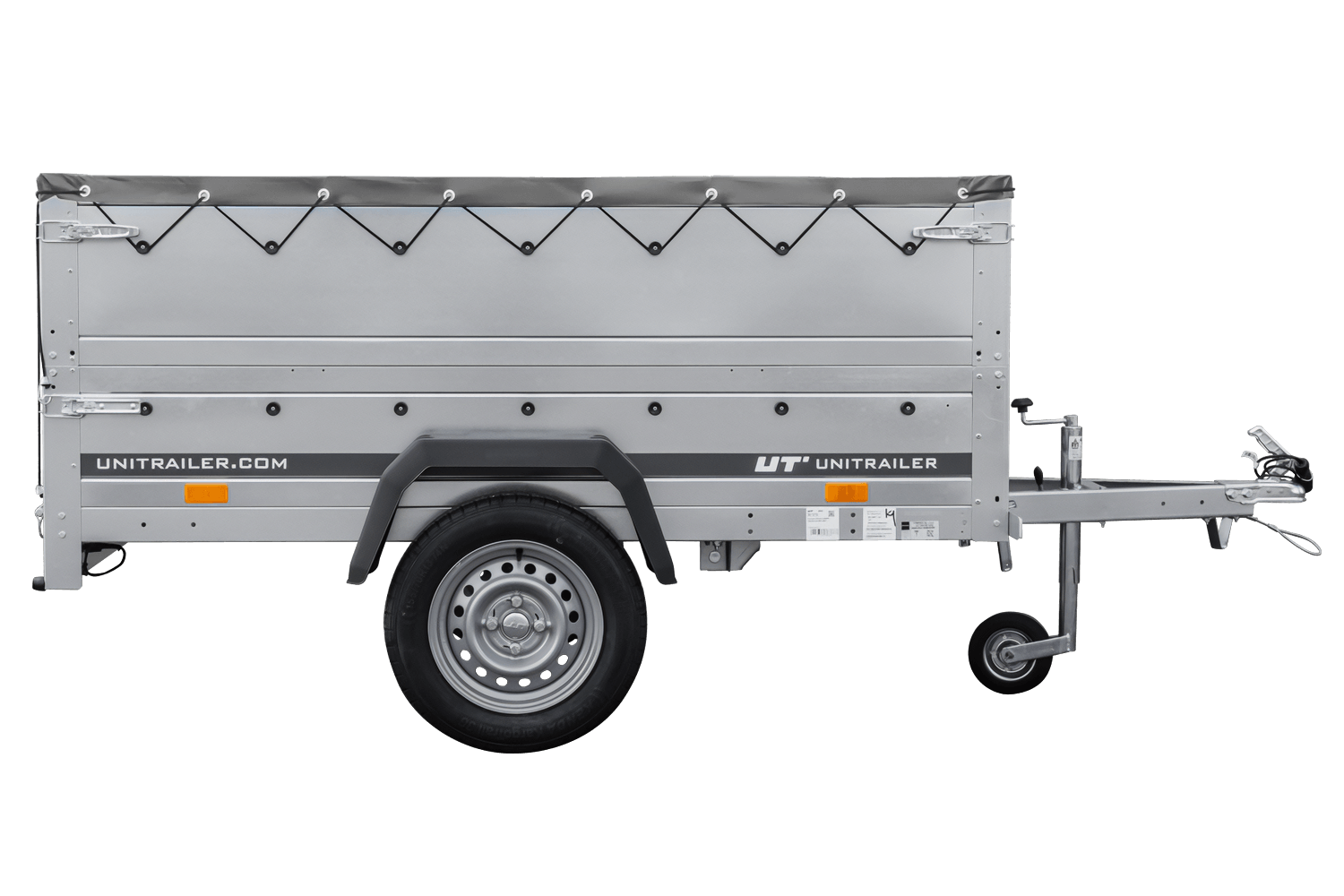 Remorque neuve 200x106 avec bâche plate, rehausses de ridelles et roue jockey - Garden Trailer 200 KIPP