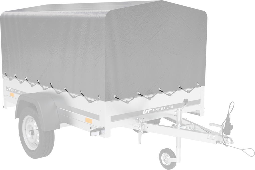 Remorque 750 kg 200 x 125 avec bâche haute et arceau Garden Trailer 201 KIPP