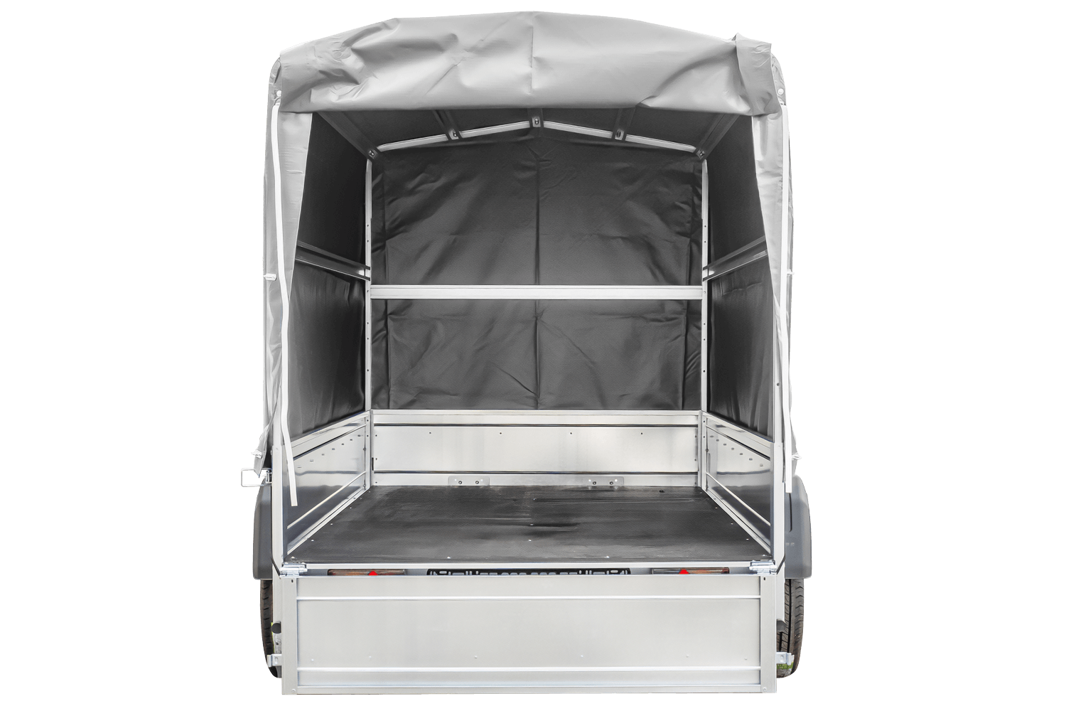 Remorque routière avec bâche haute (110 cm), arceau (110 cm) et roue jockey 230x125 Garden Trailer 230 KIPP