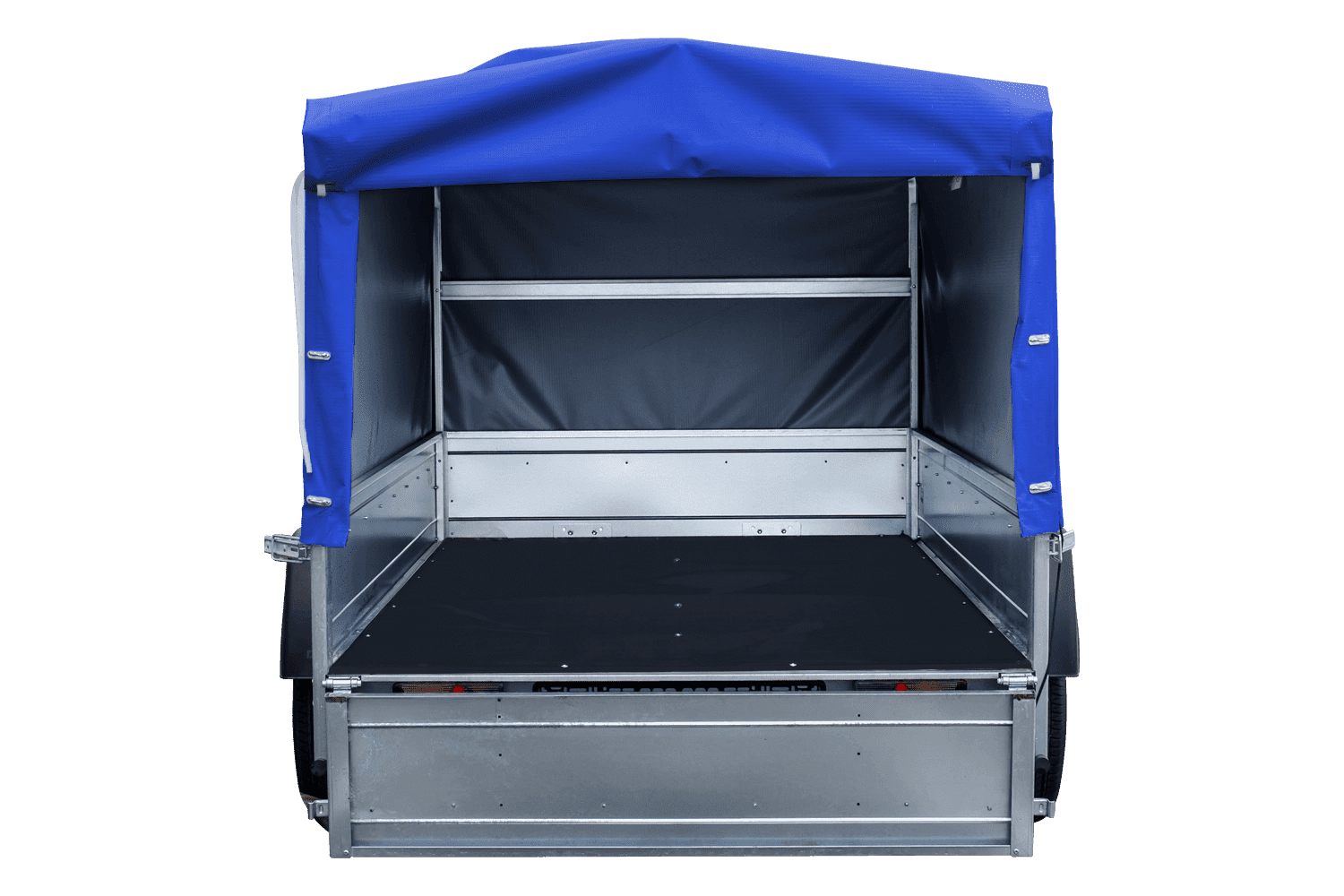 Remorque routière avec bâche haute bleue, arceau H-800 et roue jockey 230x125 Garden Trailer 230 KIPP