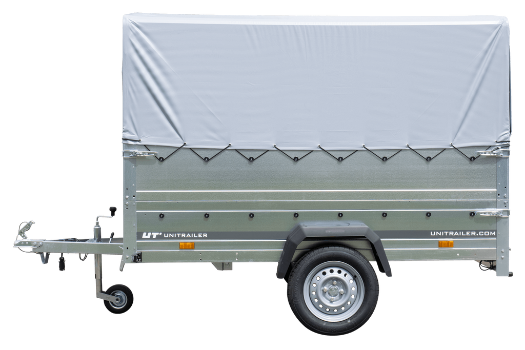 Remorque haute avec rehausses de ridelles et bâche haute - 2,30 x 1,25 m - Garden Trailer 230 KIPP