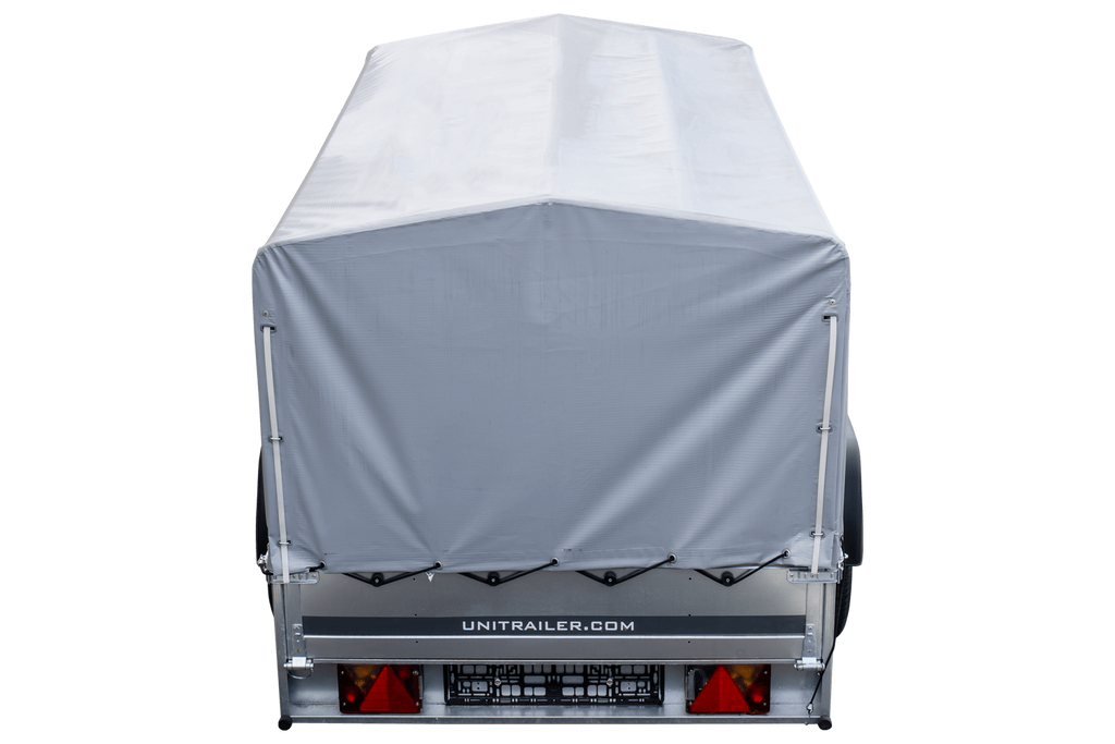 Remorque routière avec bâche haute, arceau H-800 et roue jockey 230x125 Garden Trailer 230 KIPP