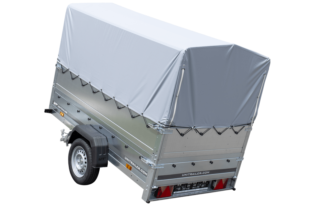 Remorque haute avec rehausses de ridelles et bâche haute - 2,30 x 1,25 m - Garden Trailer 230 KIPP