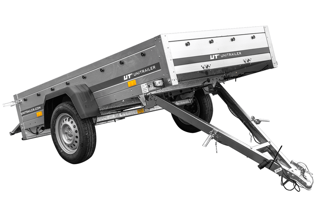 Remorque routière avec bâche haute, arceau H-800 et roue jockey 230x125 Garden Trailer 230 KIPP