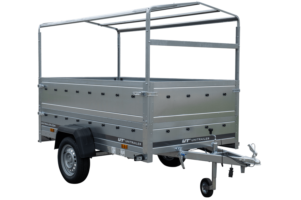 Remorque haute avec rehausses de ridelles et bâche haute - 2,30 x 1,25 m - Garden Trailer 230 KIPP