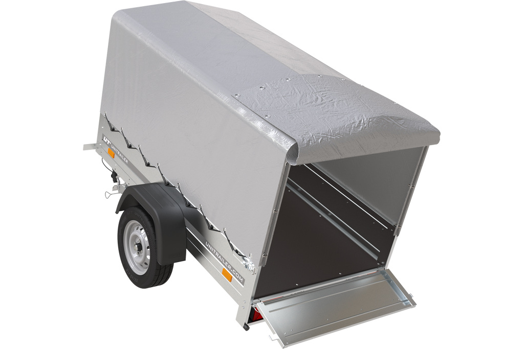 Remorque 750 kg 200 x 125 avec bâche haute et arceau Garden Trailer 201 KIPP